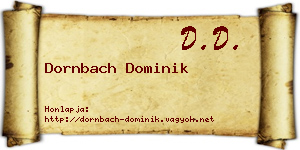 Dornbach Dominik névjegykártya