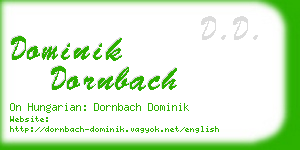 dominik dornbach business card